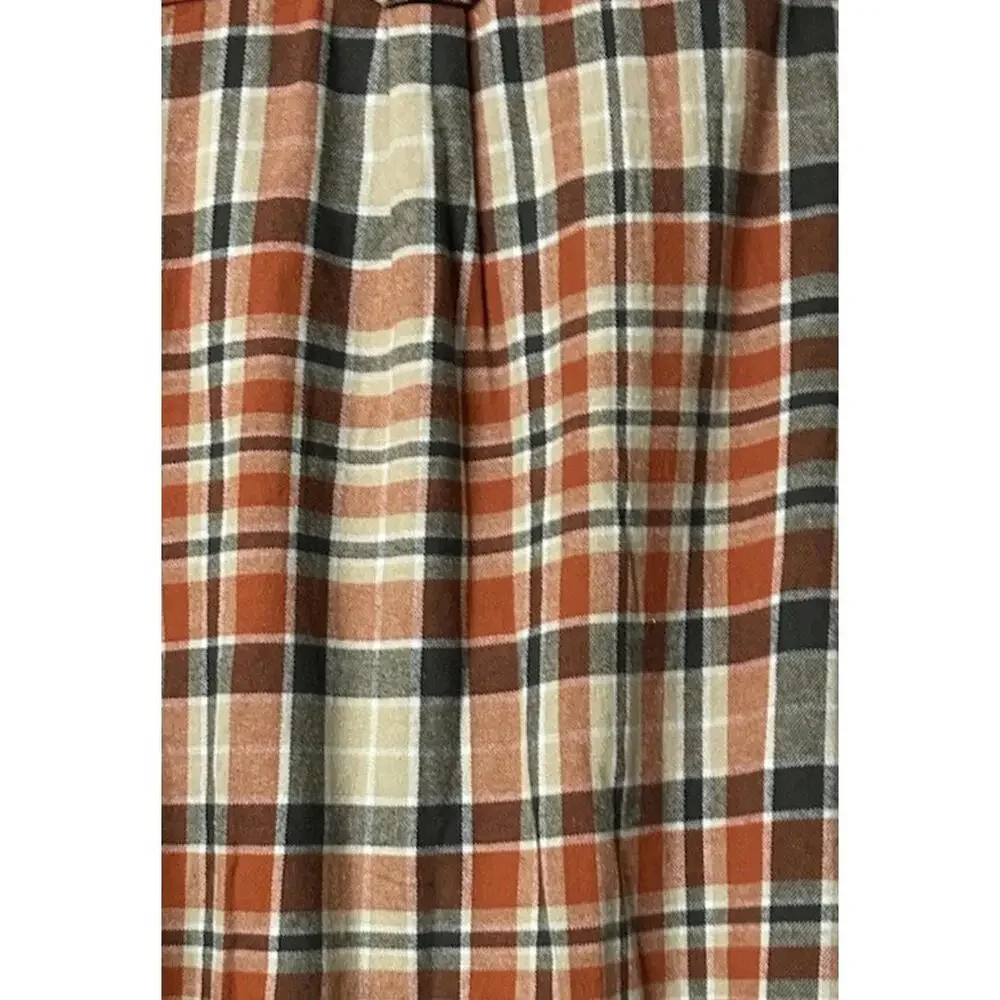 NWT Eddie Bauer Mens Long Sleeve Clay Cotton Plaid Button Flannel Shirt Size 2XL